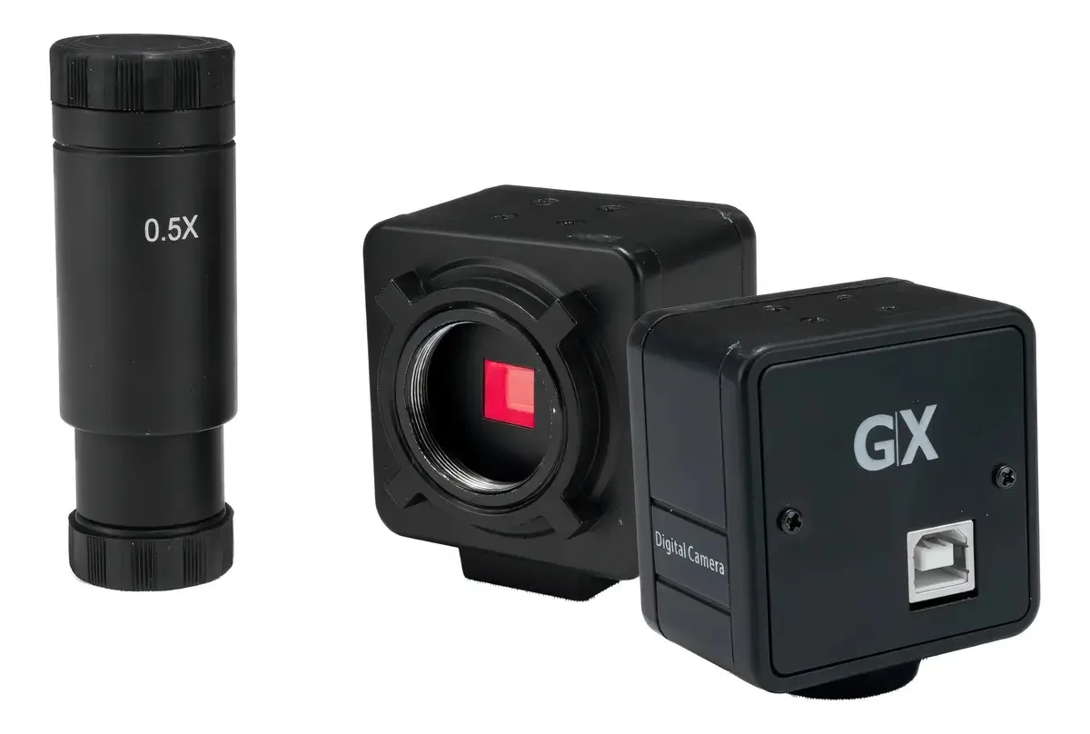 Câmera Digital 5mp Microscópio Cmos Usb C/ Software Cor Preto