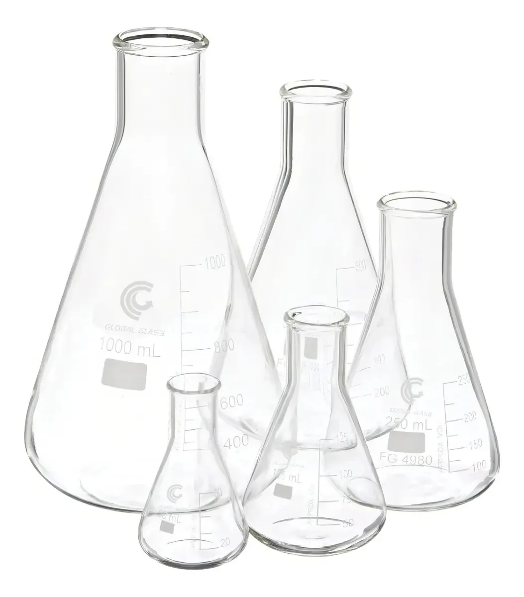 Frasco Erlenmayer 500ml Gargalo Estreito Graduação