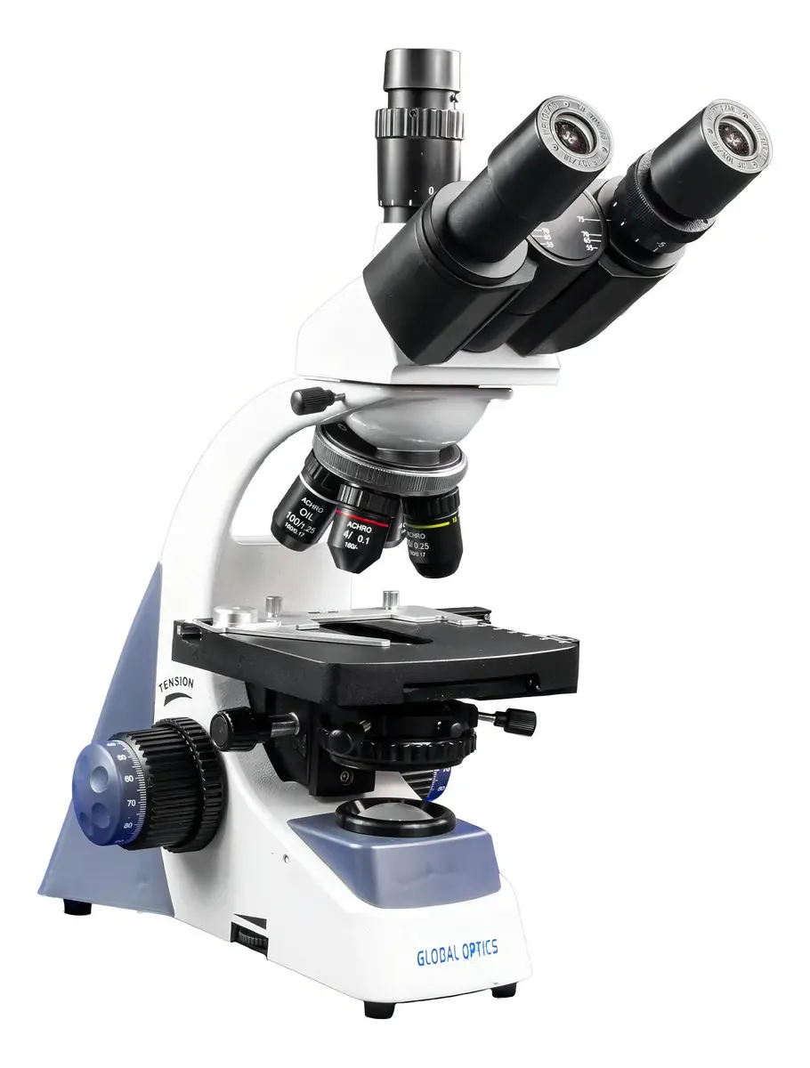 Microscopio Trinocular Otica Finita Acromatico Led Aumento