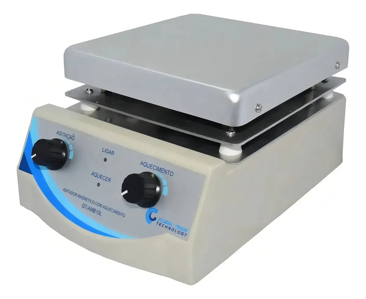 Agitador Magnético 10L com Aquecimento 400°C 2000Rpm para Laboratório Agittex