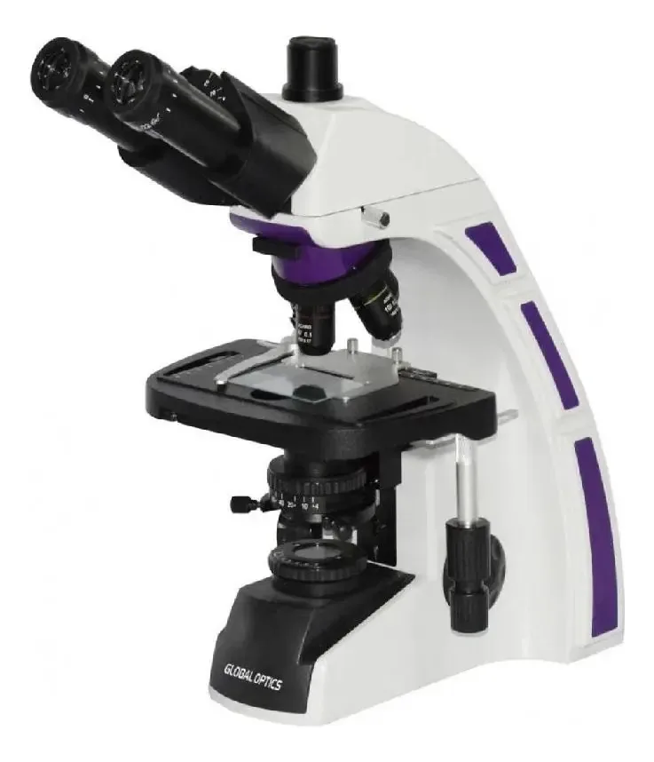Microscópio Trinocular Ótica Finita Acromático Led 1600x