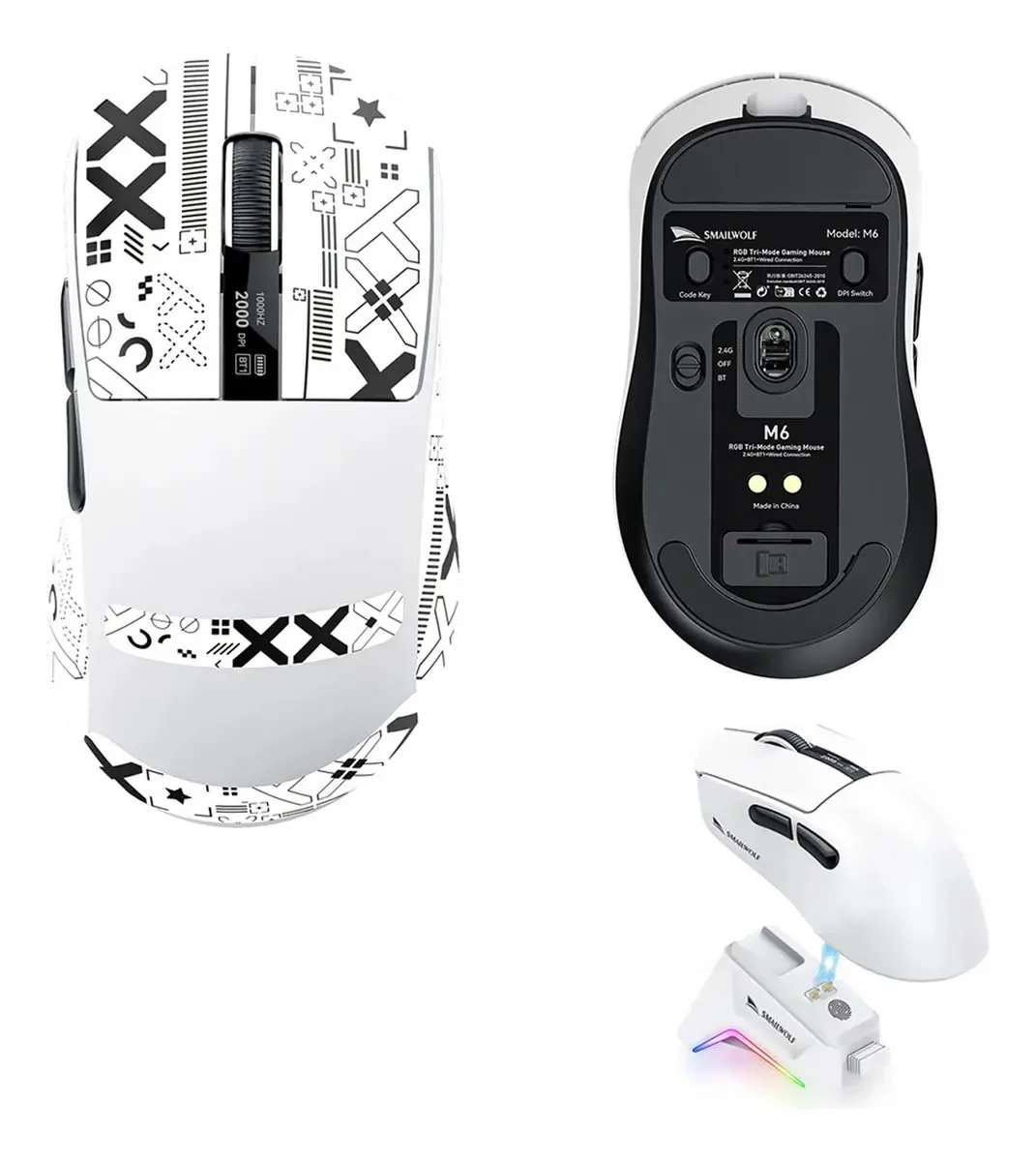 Mouse sem fio Mpow MOUSE mouse gamer inalambrico mouse inalambrico recargable branco