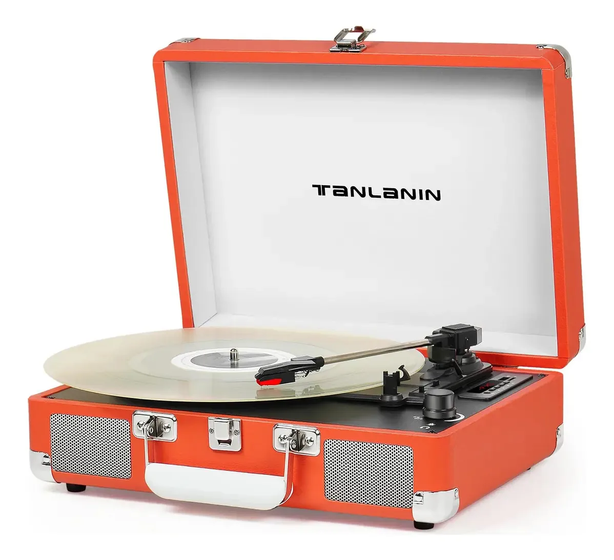 Mala de toca-discos de vinil retrô portátil Bluetooth 3 Veloc