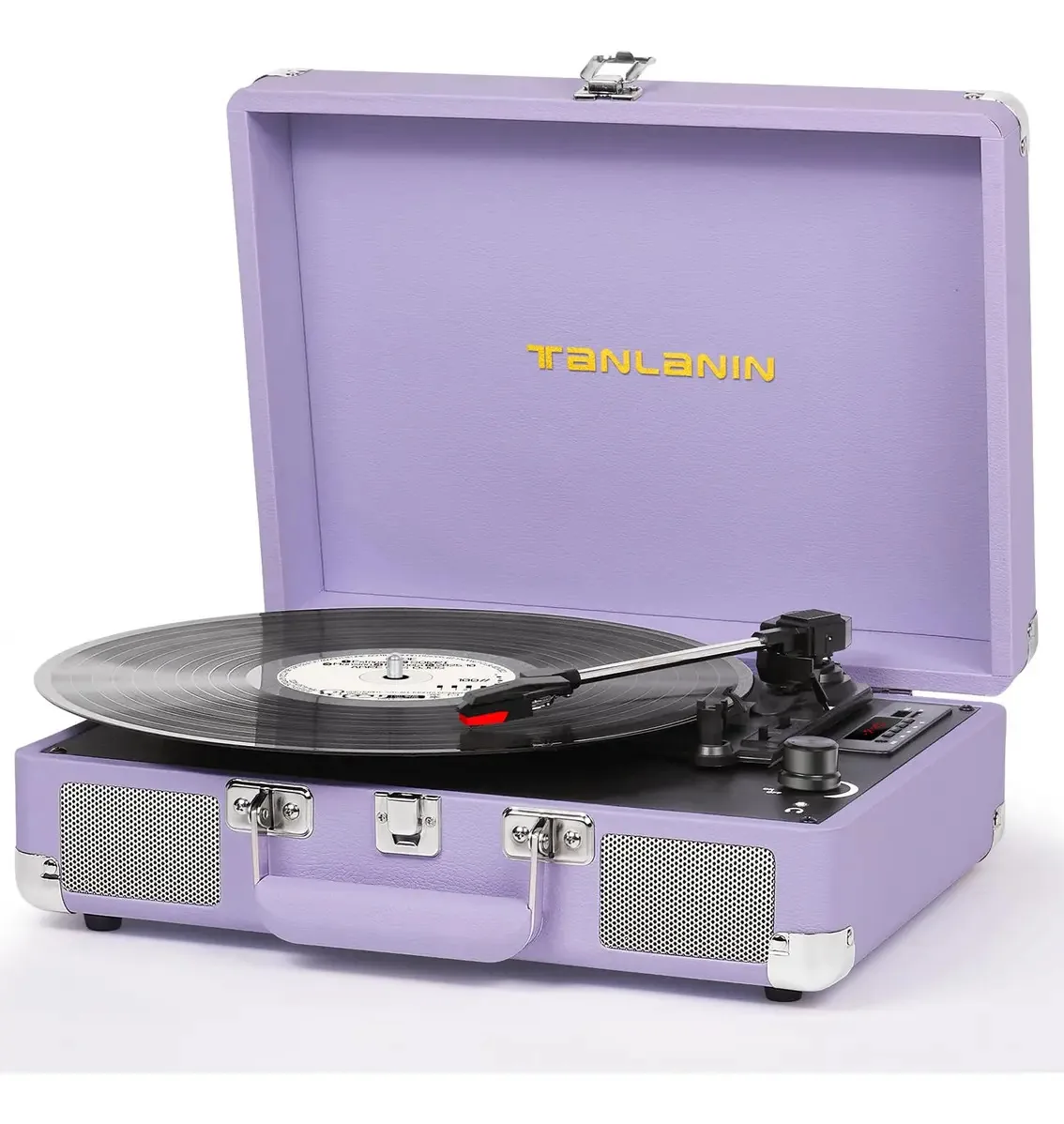 Toca-discos de vinil vintage de 3 velocidades com Bluetooth