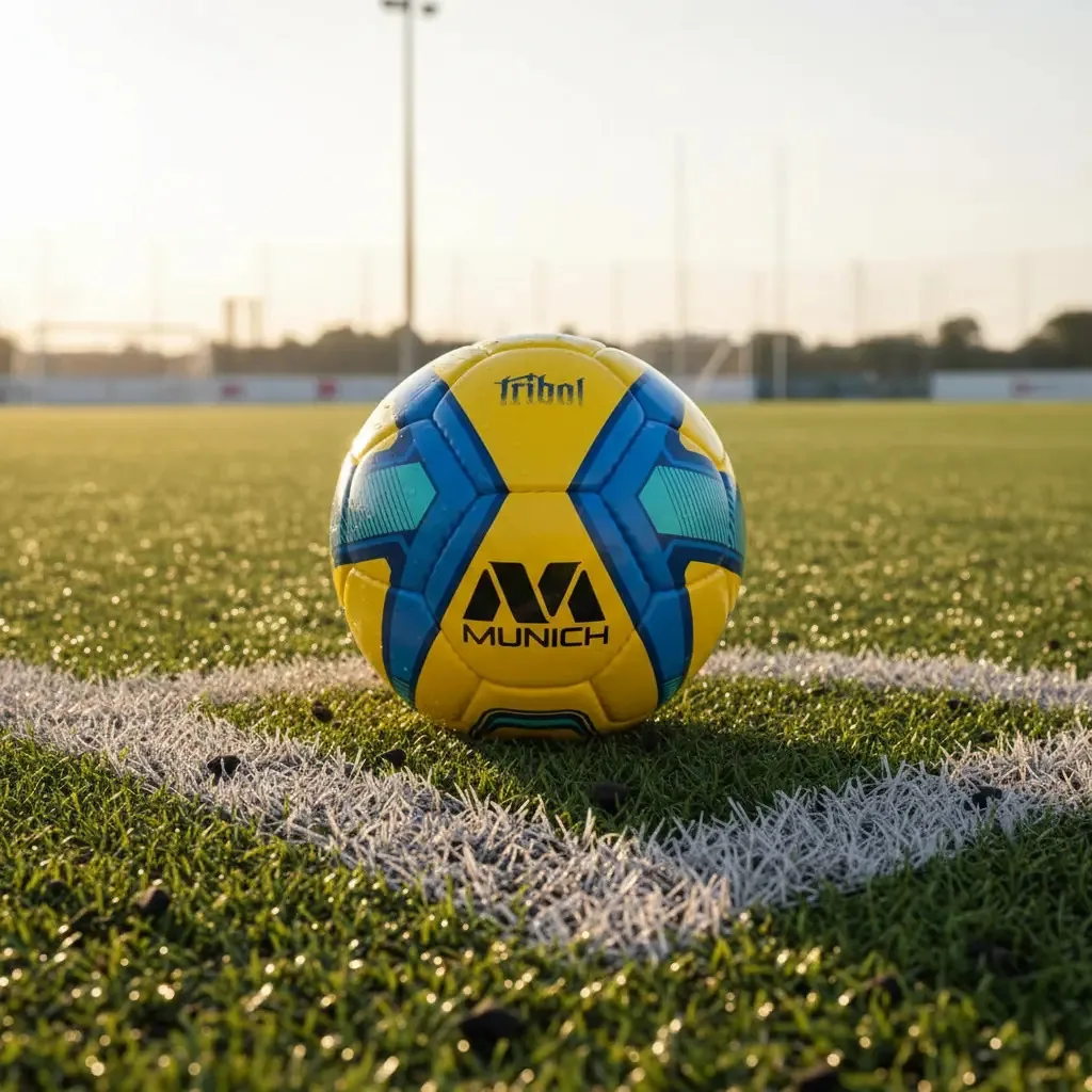 Bola de futebol tribal de Munique N*5 - Campo de futebol 11 cor amarelo/azul