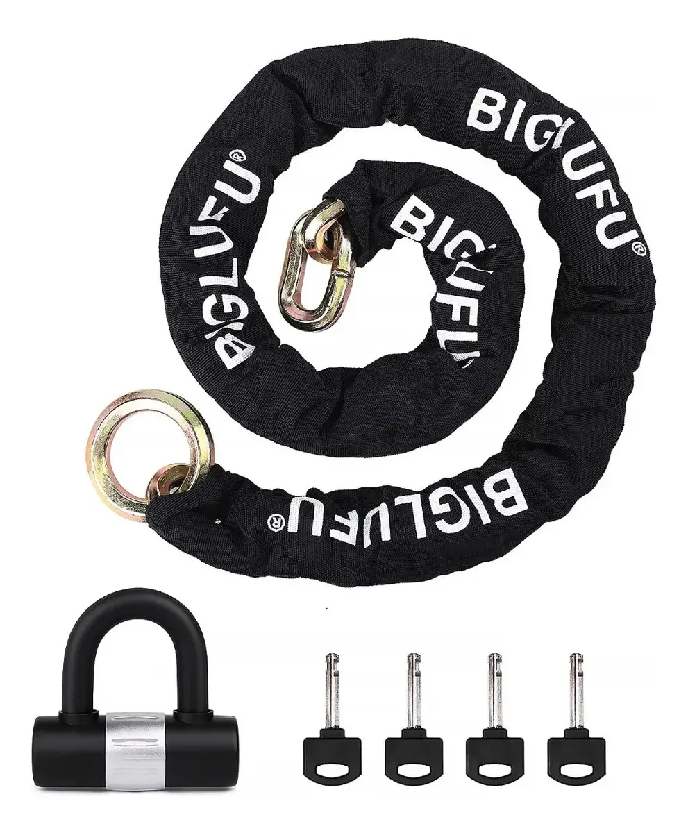 Fechadura de corrente de bicicleta, corrente em U, fechadura de corrente