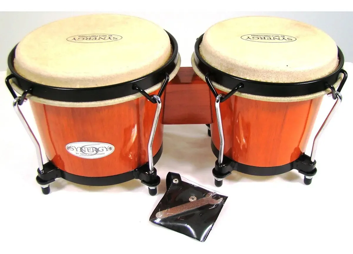 Conjunto de bongôs da série Toca Synergy âmbar (âmbar) Cor âmbar