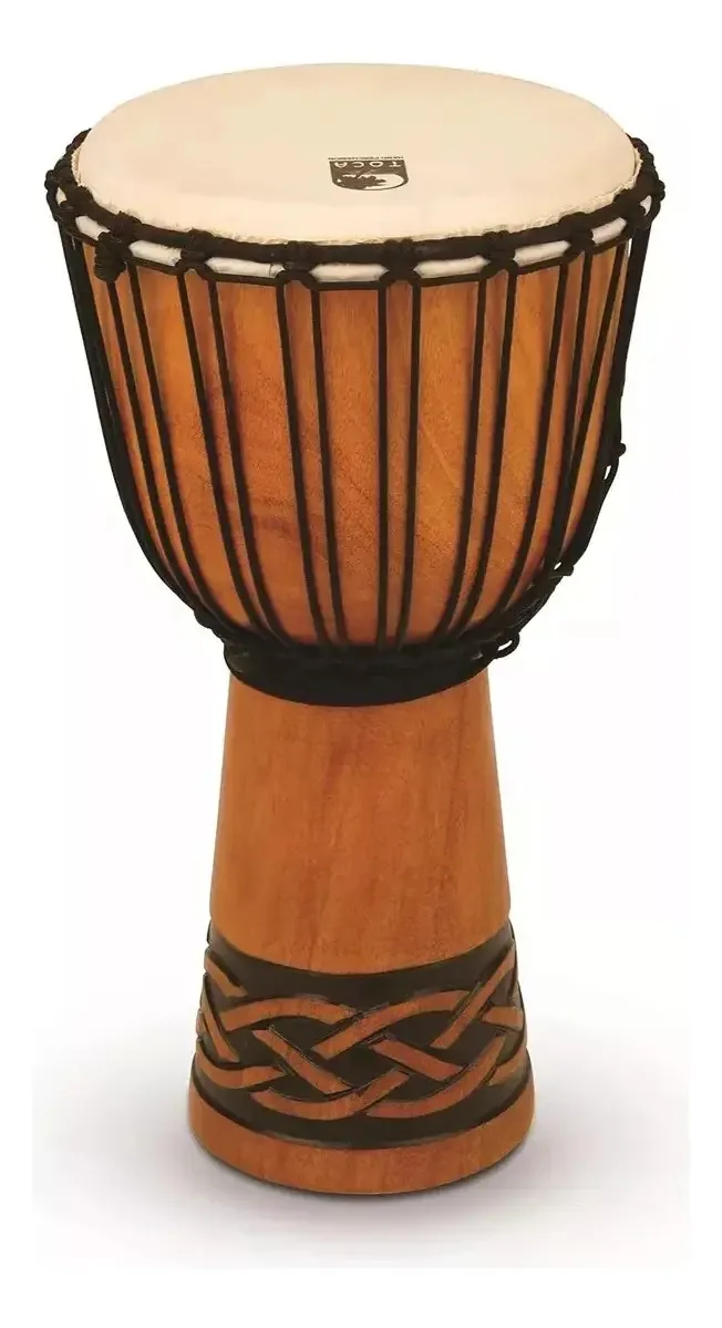 Caixa fechada de madeira Djembe Toca Todj-10am Origins marrom claro
