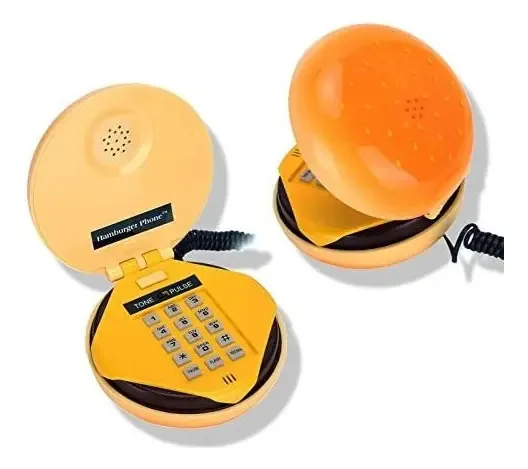 Telefone Para Hambúrgueres, Hambúrgueres, Hambúrgueres, Telefone Fofo, Telefone Fixo Com Fio, Telefone De Computador Para Decoração De Casa, Hotel, Escritório, Para Crianças