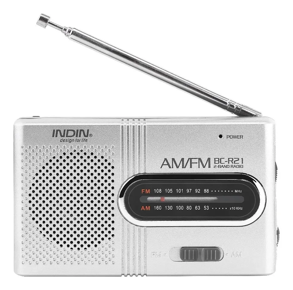 Receptor de rádio portátil Zerone Pocket Am/Fm, Alta