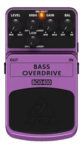 Pedal Behringer Bod400 Bass Overdrive Cor Bordô