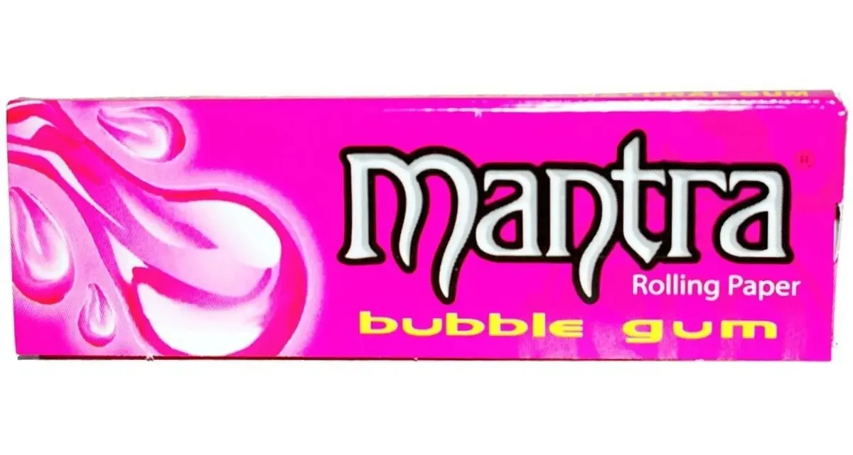Papéis de sabor Mantra - 50 sedas com sabor de chiclete