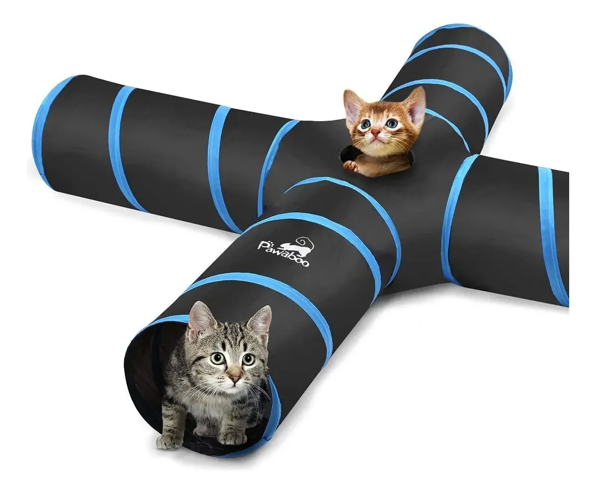Brinquedos para gatos Pawaboo, tubo de túnel para gatos, túneis de 4V