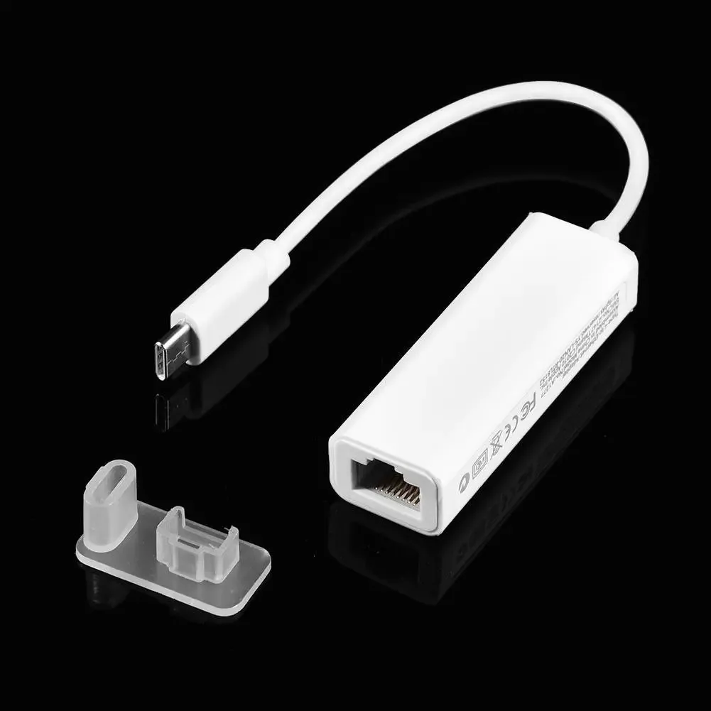 Adaptador USB C para Ethernet, adaptador conversor Ethernet LAN LAN USB 3.1 tipo C para Rj45 de 100 Mbps para laptop USB-c, compatível com Xp/7/8, OS