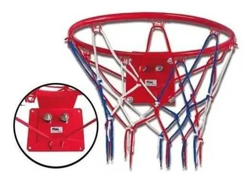 Cesta de basquete de 2 molas Exahome No. 7 e rede reforçada