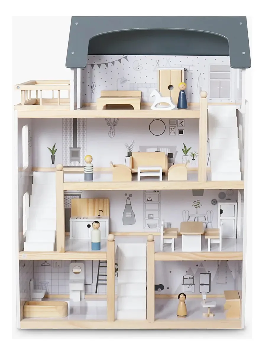 Casa de bonecas infantil Agustina Multicolor Form