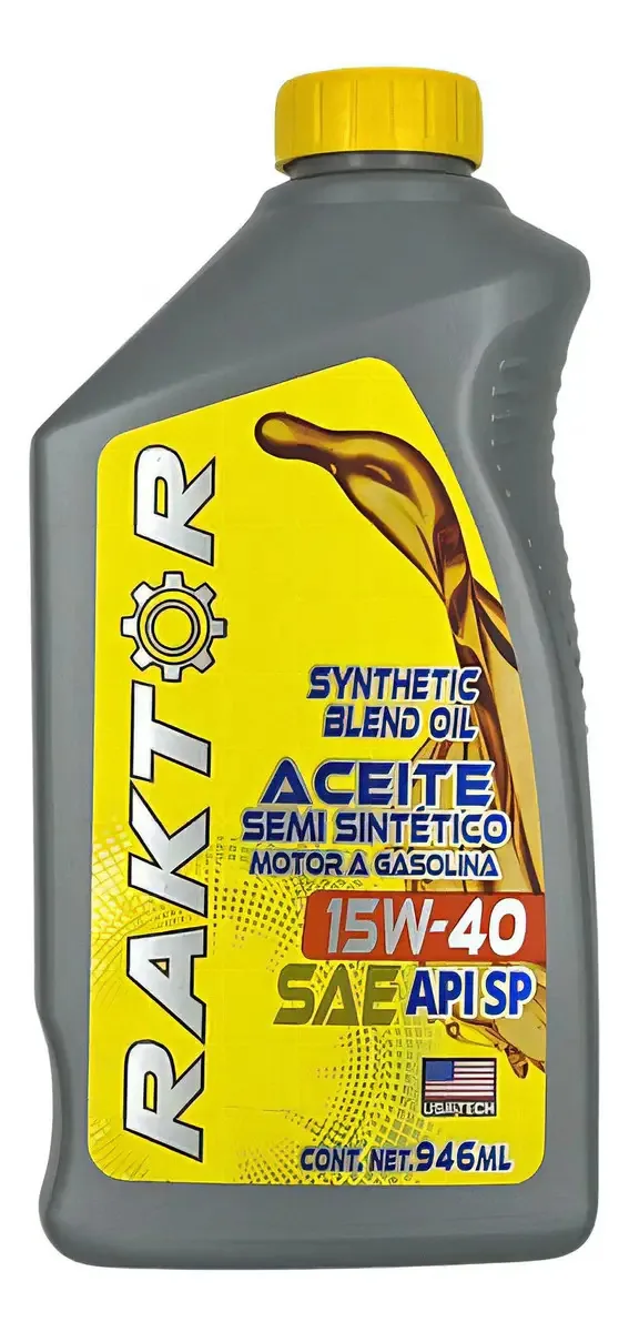 Óleo semissintético Raktor 15w40 946ml Motor a gasolina