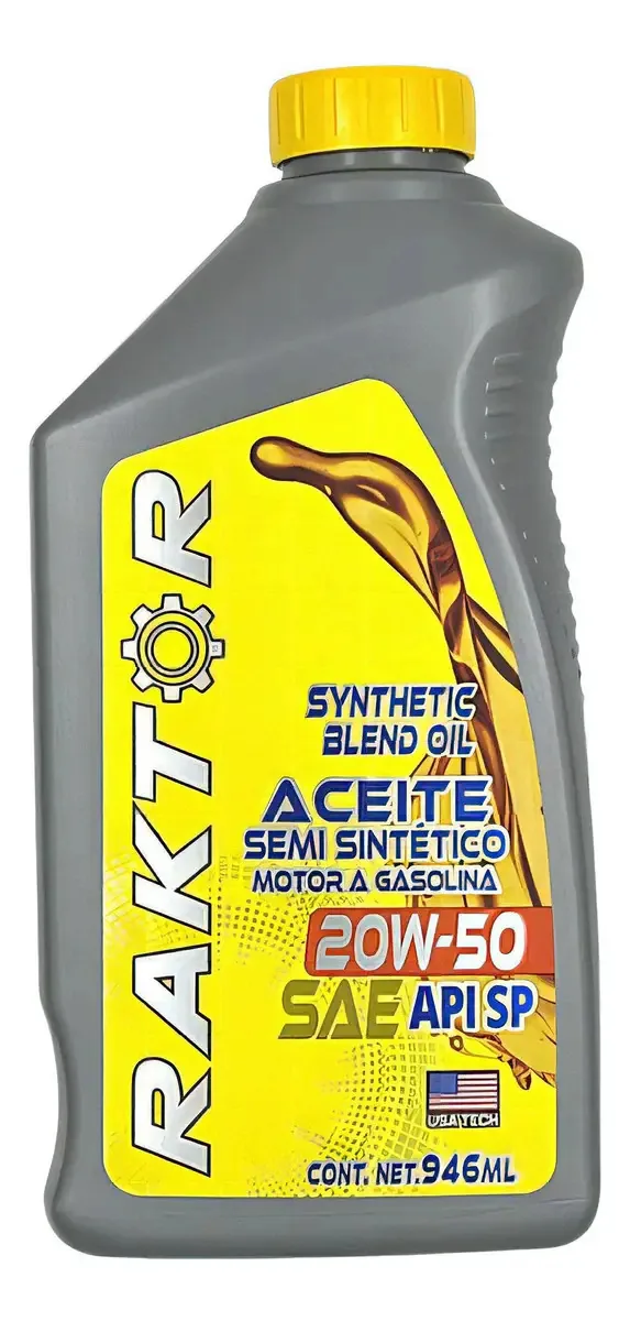 Óleo semissintético Raktor 20w50 946ml Motor a gasolina