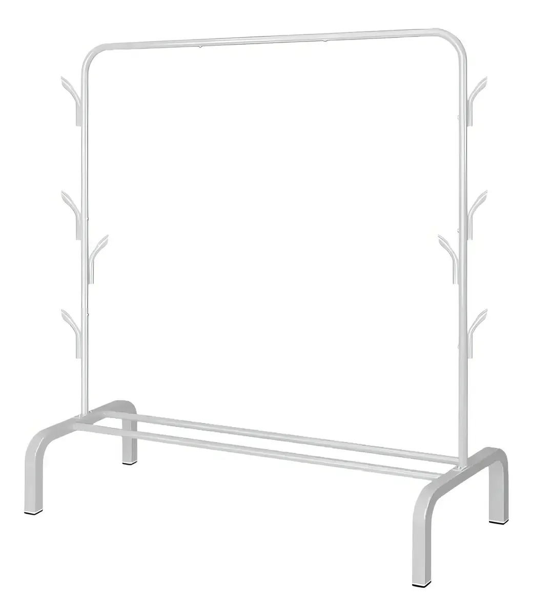 Expositor branco de aço inoxidável Barral simples
