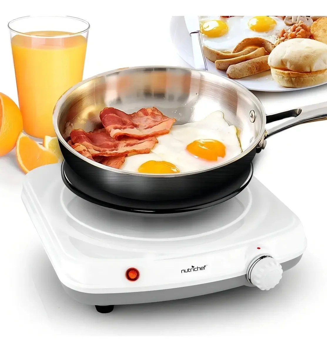 Fogão elétrico branco NutriChef PKST11