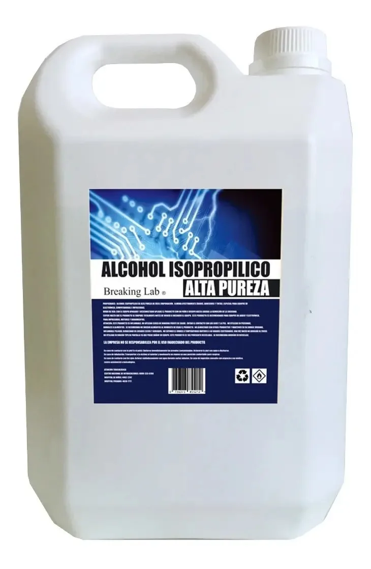 Álcool isopropílico Bidon X 5 litros 99,9% de pureza