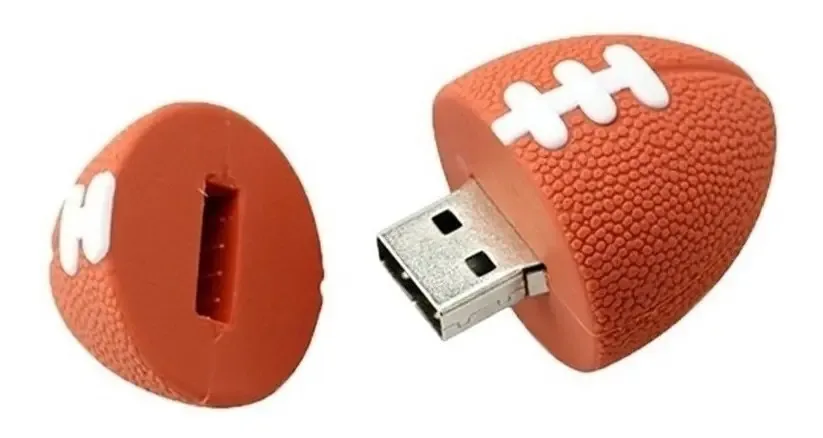 Pen Drive em forma de bola de rúgbi/esportes