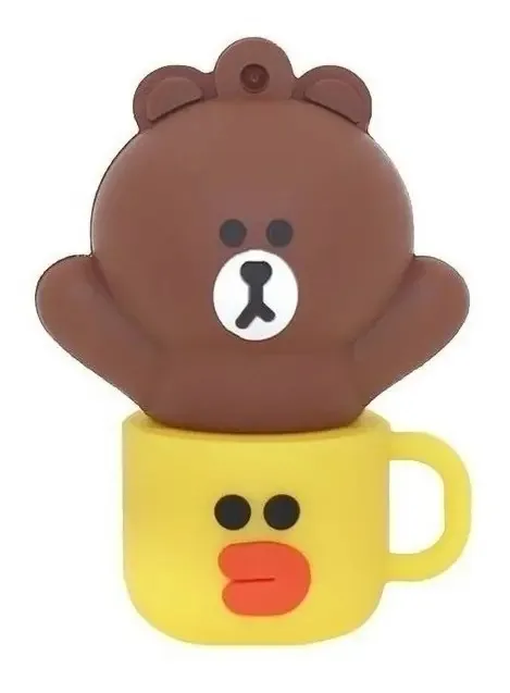Pen drive em forma de animal de urso/urso com copo