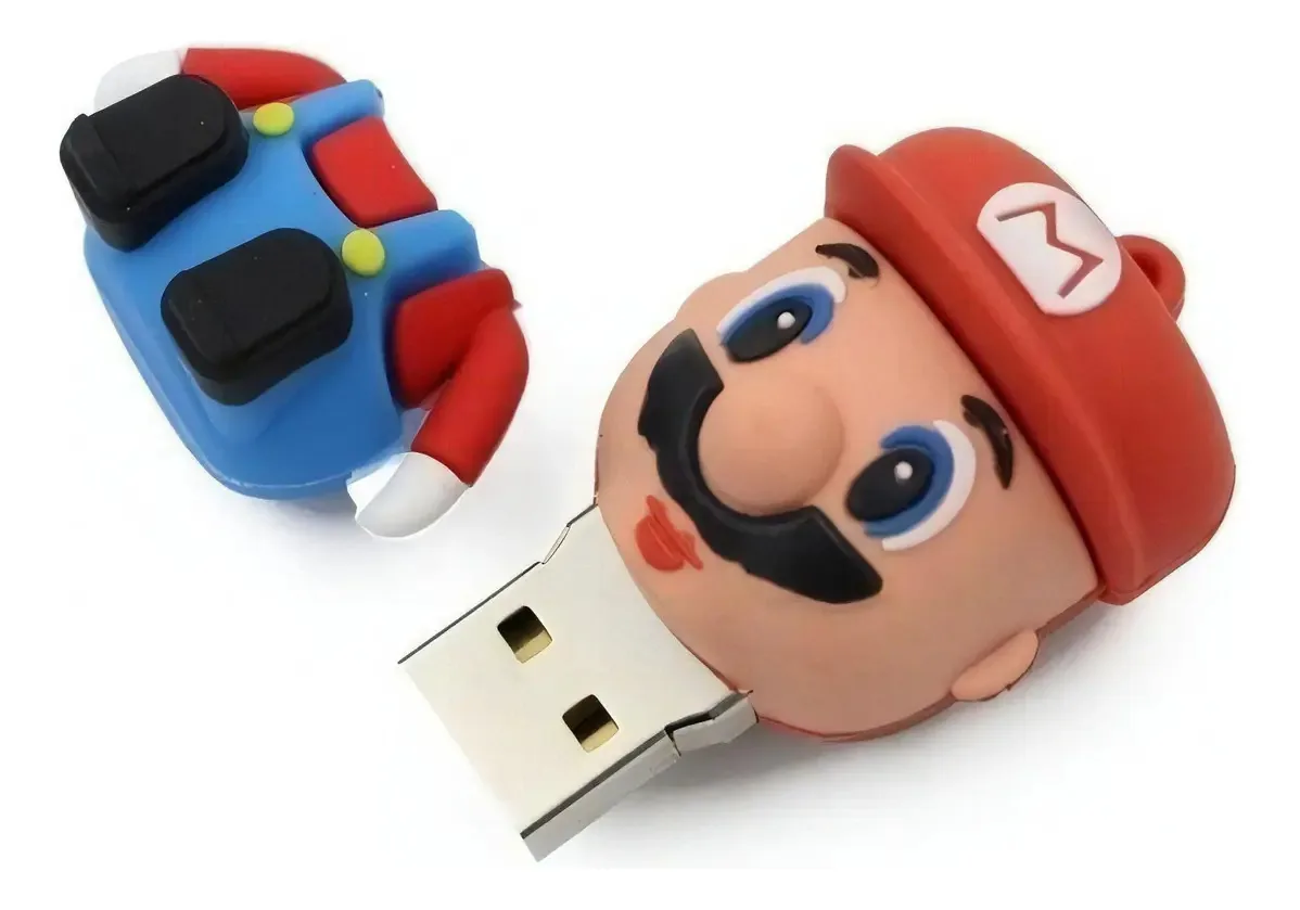 Pen drive de 32Gb na forma de um Mario