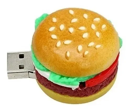 Pen drive de 32Gb na forma de um hambúrguer
