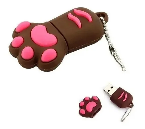 Pen drive de 32Gb em forma de estampa animal marrom