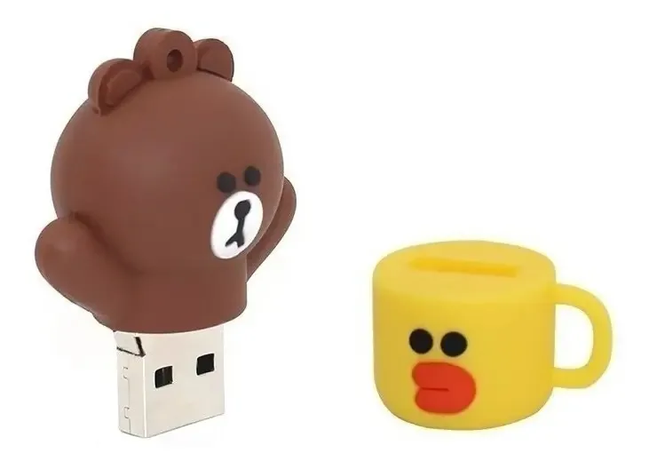 Pen drive de 32 Gb com olhos castanhos em forma de cachorro