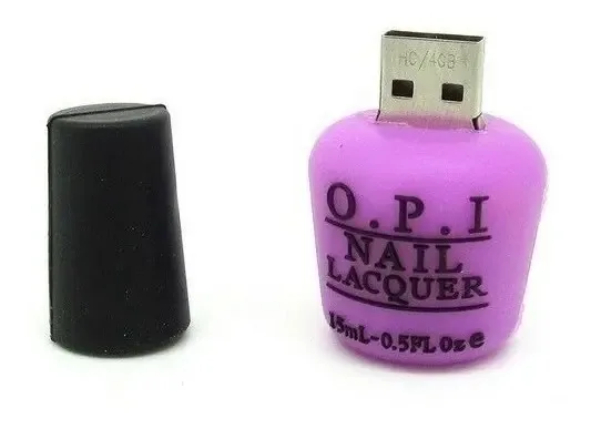 Pen Drive em forma de tinta esmaltada violeta