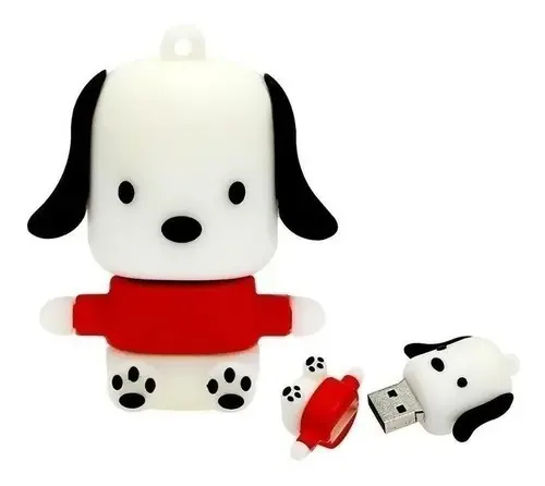 Pen Drive em forma de cachorrinho Camiseta vermelha/cão/animais