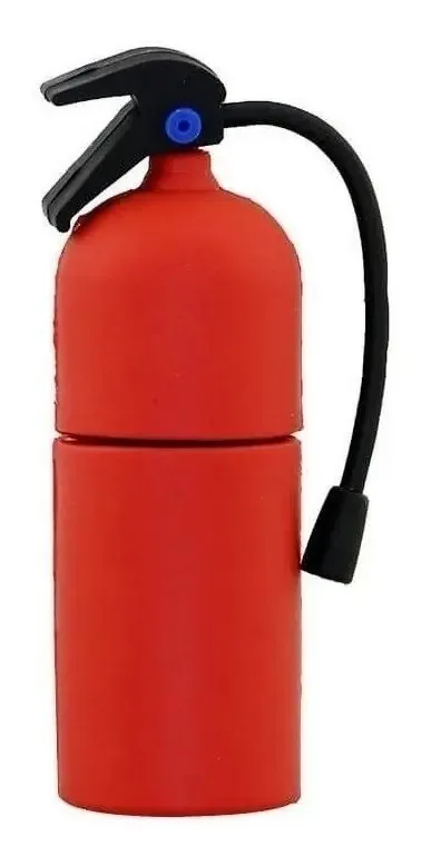 Pen Drive em forma de extintor de incêndio vermelho