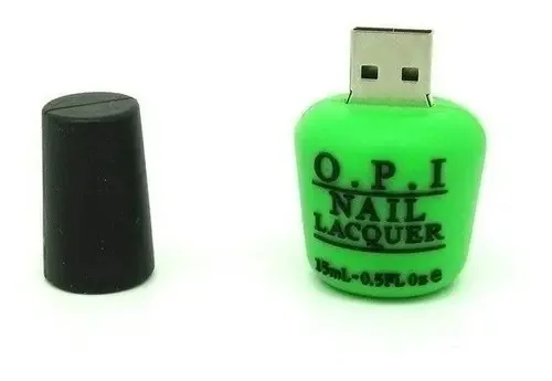 Pen Drive em forma de tinta esmaltada verde
