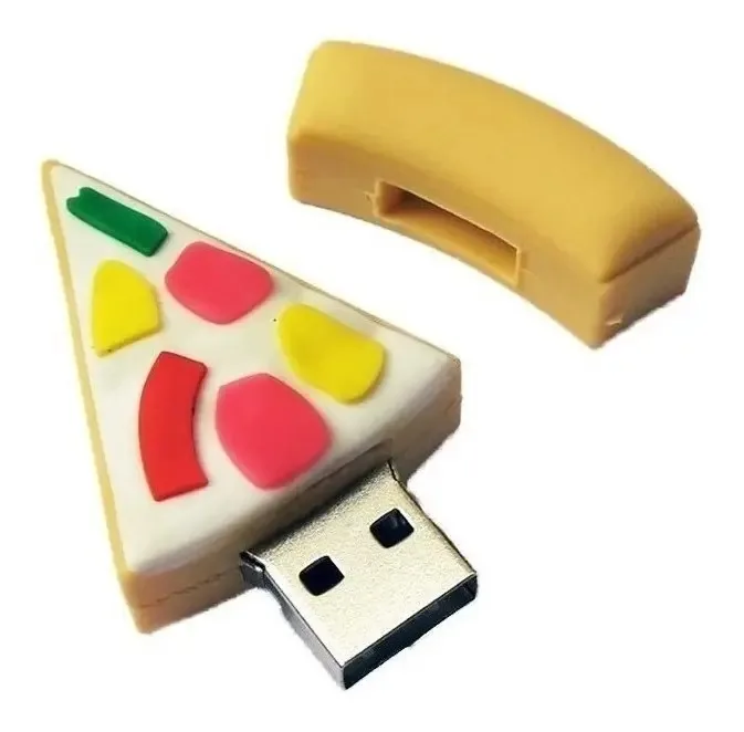 Pen Drive na forma de comida, porção de pizza/pizzas