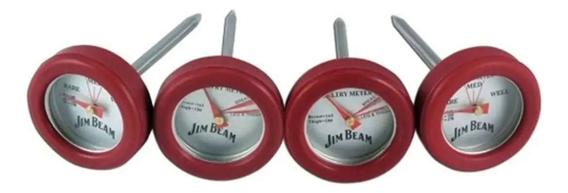 Conjunto Jim Beam de 4 mini termômetros de carne e frango