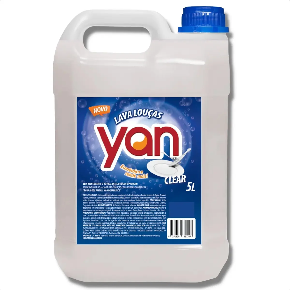 Detergente Liquido Clear Lava Louças Galão 5 Litros