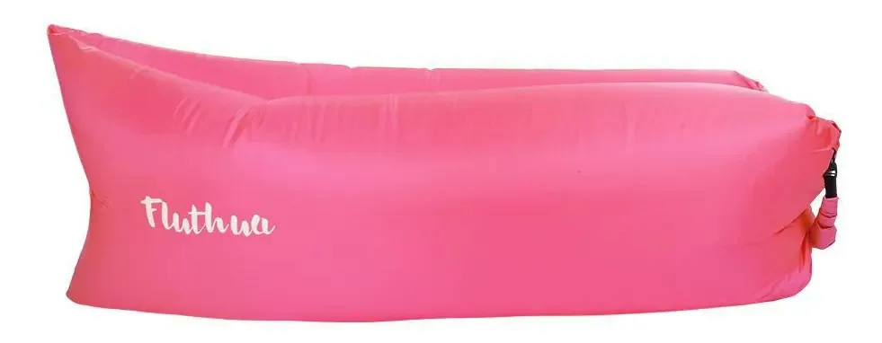 Sofá Inflável De Ar Rosa De Nylon Fluthua