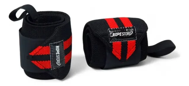 Munhequeira De Pulso Wrist Wraps Preto E Vermelho