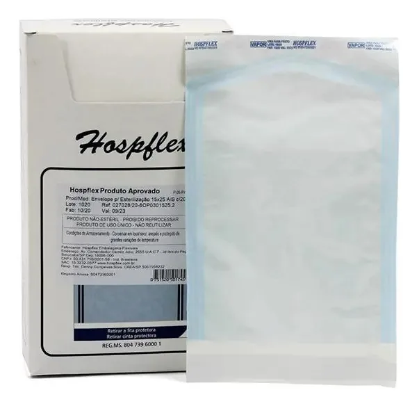 Envelope Esterilização 7x20 - Hospflex | Autosselante