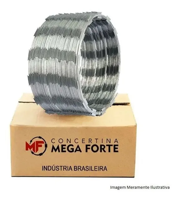 Concertina Mega Forte 30cm 10mts Comercial/residencial