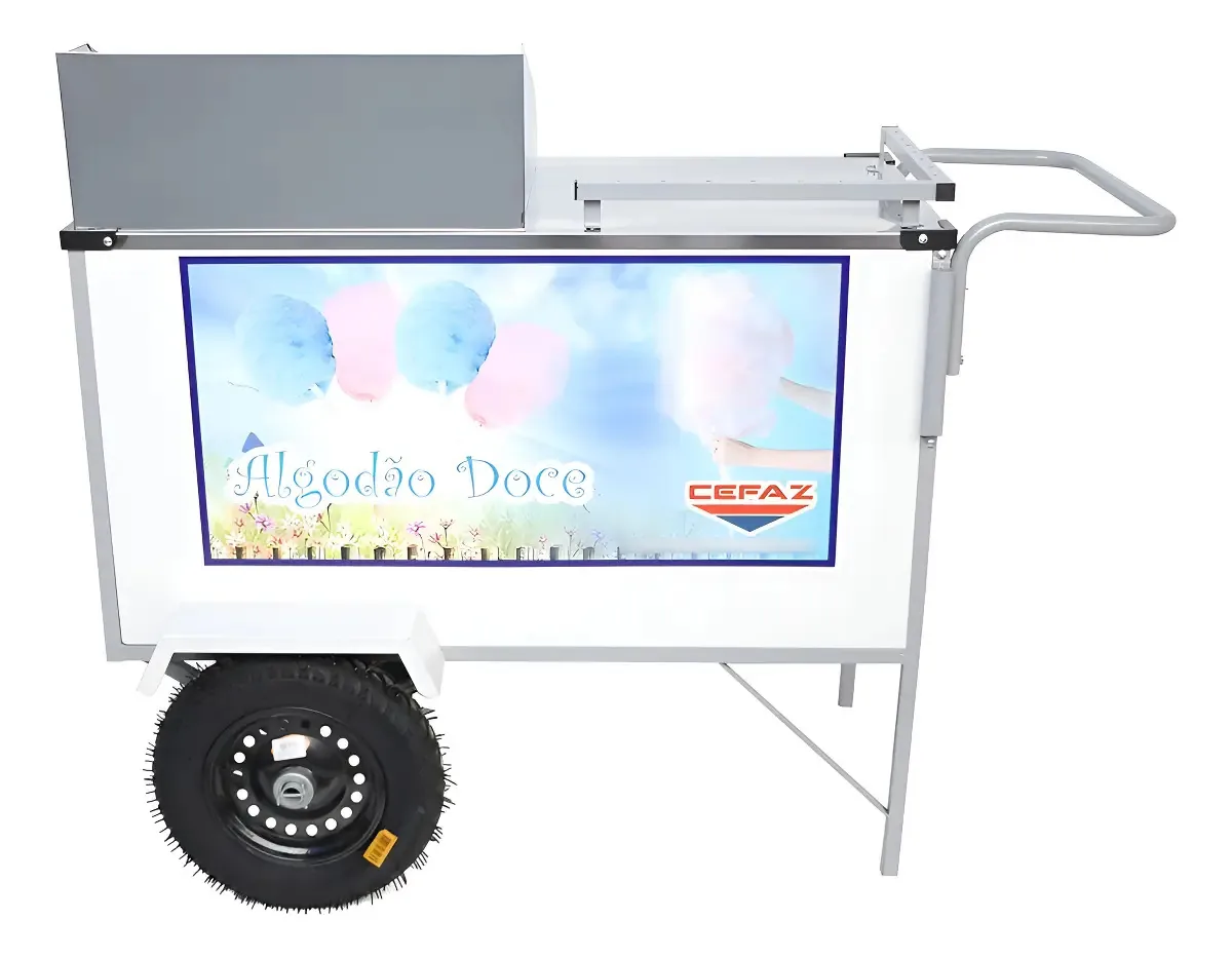 Carrinho Algodão Doce Cefaz BL36P-T Chapa Branca 1,05m x 52cm