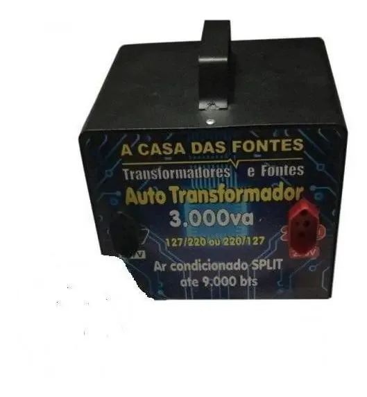 Auto Transformador 3000 Va Gabinete Metálico