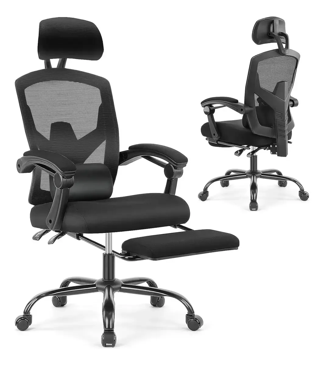 Cadeira de escritório ergonômica, cadeira de escritório reclinável C. Cor preta