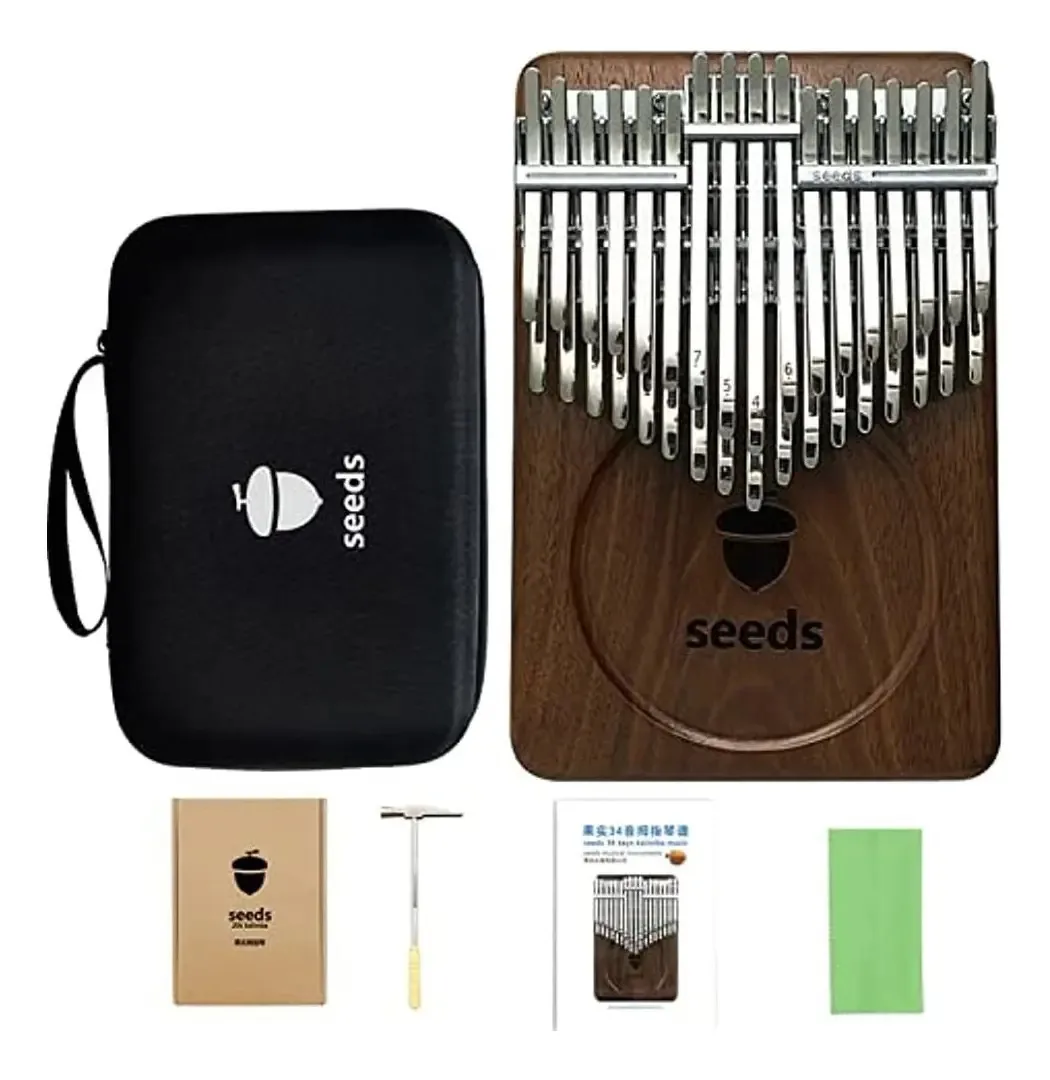 Chave cromática sintonizada em C Seeds Piscis 34 Kalimba | Instrumento