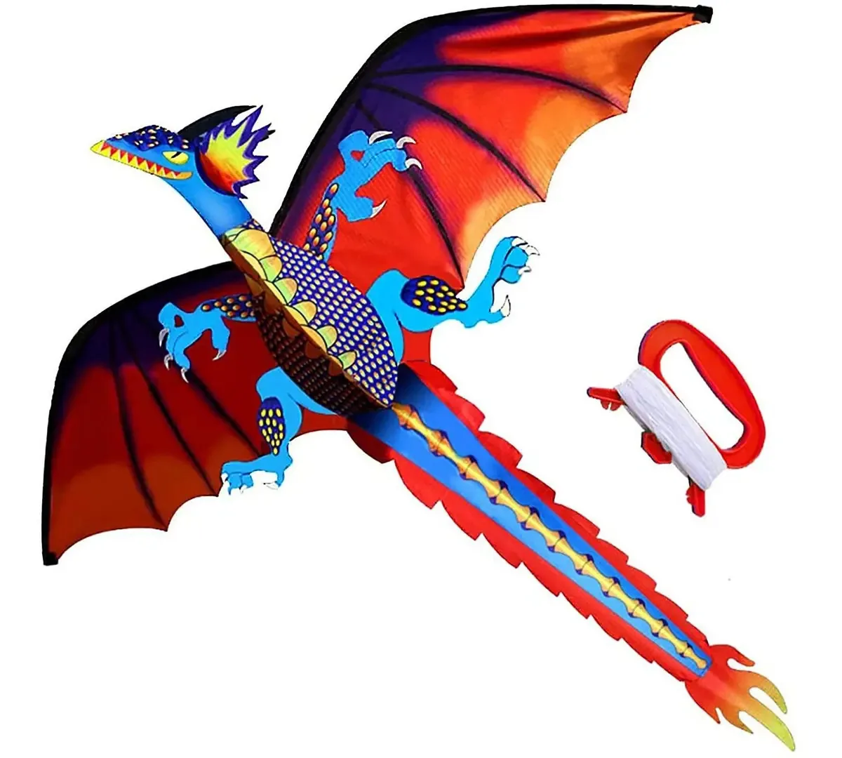 Pipa de dragão 3D Easy To Fly 140 x 157 cm para crianças e