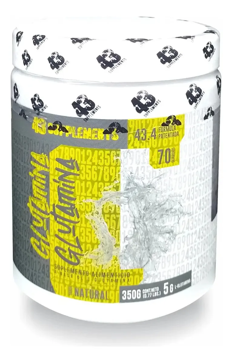 Glutamina sem sabor em pó 350 G 43 suplementos
