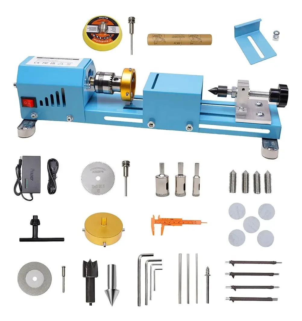 Mini fresadora de torno de madeira Onetuon, torno C multiuso