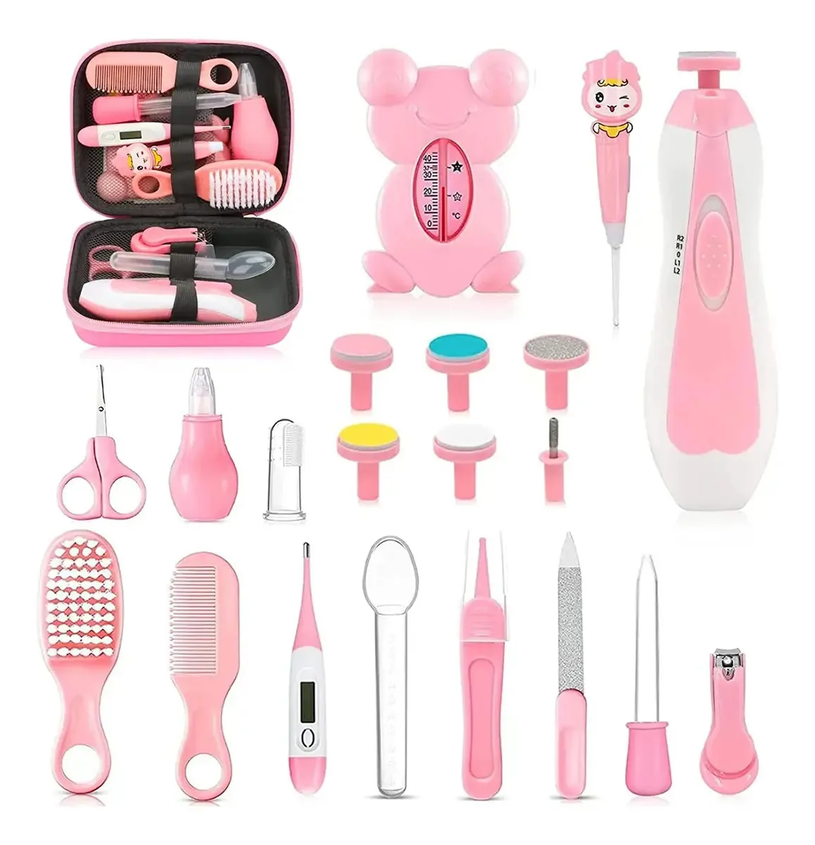 Kit de Cuidados para Bebês Uhfi 20 em 1 Rosa Portátil